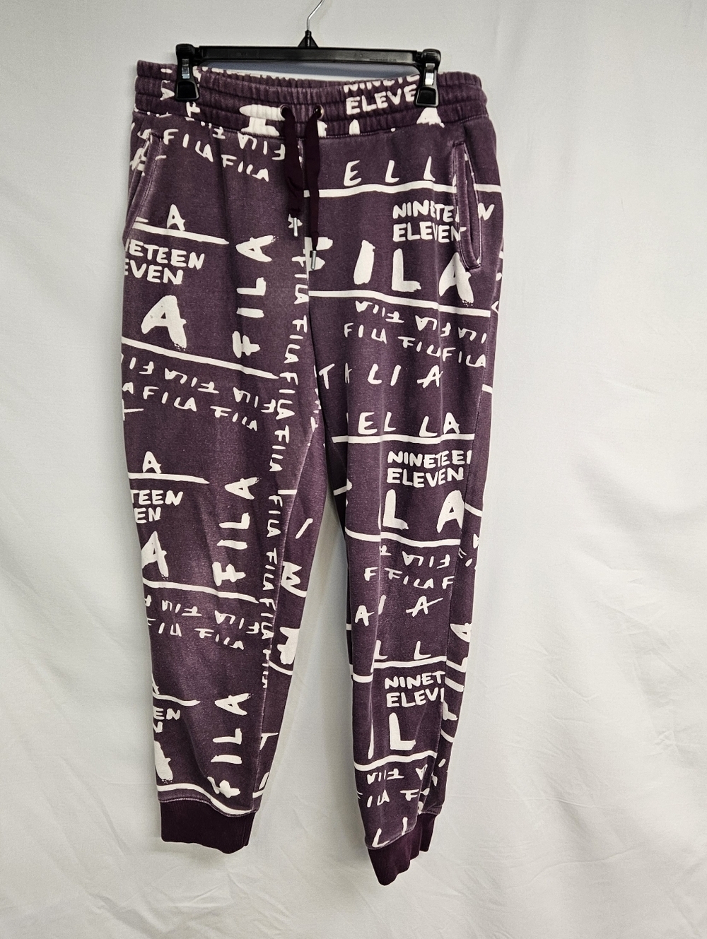 Fila Women's Size Large Logo Tracksuit Bottoms Pants Purple